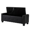 CAVINAS 48" Ottoman Bench with Storage,Upholstered Tufted Faux Leather PU Ottoman with Flip Top,Footboard Footrest for Bedroom - 4 of 4