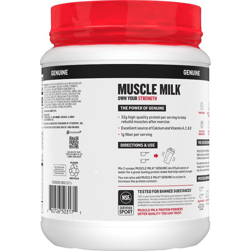 Muscle Milk Genuine Protein Powder - Vanilla Cr&#232;me - 30.9oz, 4 of 7