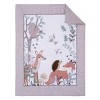Little Love by NoJo Woodland Meadow Taupe, Sage, and White Deer, Fox, and Hedgehog 3 Piece Nursery Crib Bedding Set - 2 of 4