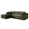 110" Modern Modular Corduroy Sectional Sofa with Chaise Lounge, L-Shaped Couch with Deep Seats for Living Room or Bedroom – The Pop Home - 2 of 4