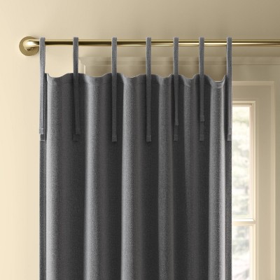 50"x63" Blackout Aruba Tie-Top Curtain Panel Gray - Threshold™