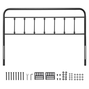 VEVOR Metal Headboard, Queen Size Headboard with Adjustable Height, Metal Headboard for Queen Size Bed, W59.65 x H40.55 x D1.5 inches, Black - 1 of 4