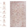 NAYSAYE Area Rug 2' x 3' Washable Low Pile Soft Cozy Non Slip Kid and Pet Friendly for Living Room Bedroom, Beige - 3 of 4