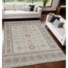 HomeRoots 5' X 8' Ivory and Blue Wool Oriental Hand Tufted Non Skid Area Rug - 2 of 4