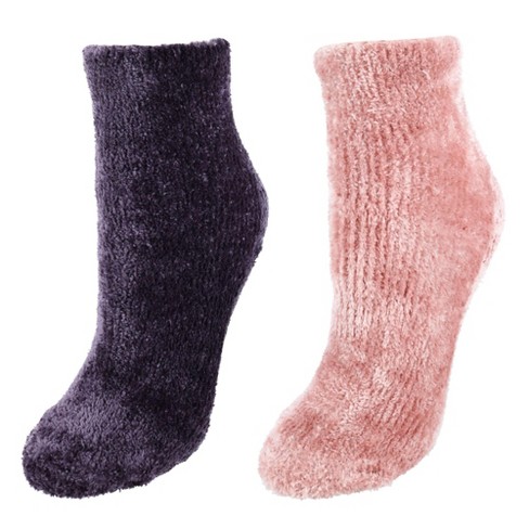Dr. Scholl's Women's Low Cut Soothing Spa Socks (2 Pair Pack), Purple And  Pink : Target