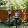TIKI 64.25" Lantern Metal Outdoor Torch Black - 4 of 4