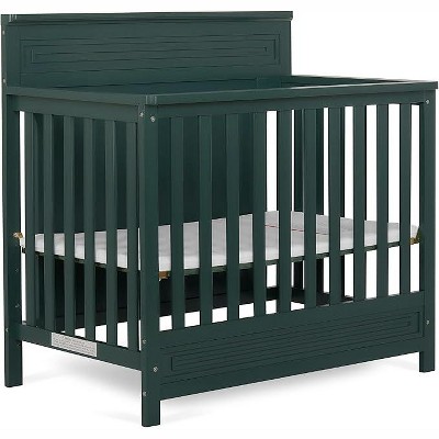 Pro Goleem Harbor Full Panel 4-in-1 Convertible Mini Crib in Olive