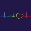 Adult Design By Humans Rainbow Pride Heartbeat By Luckyst T-Shirt - 2 of 2