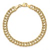 Black Bow Jewelry 14k Yellow Gold 7mm Double Curb Link Chain Bracelet, 7 Inch - 4 of 4