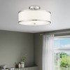 Livex Lighting Park Ridge 3 - Light Semi-Flush Mount in  Brushed Nickel - 3 of 4