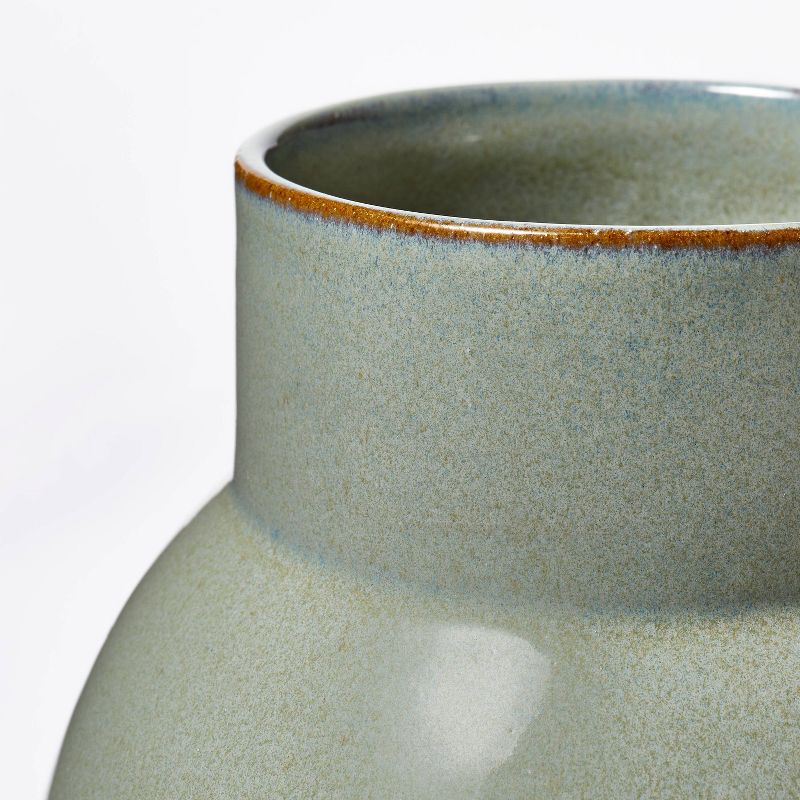 Round Ceramic Vase Green - Threshold&#8482; designed with Studio McGee, 4 of 11