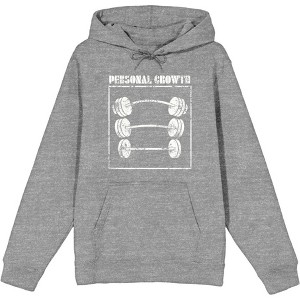 Gym Culture Personal Growth Long Sleeve Adult Hooded Sweatshirt - 1 of 3