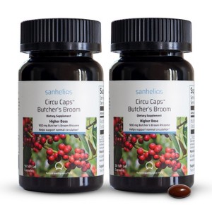 Sanhelios Circu Caps Higher Dose Butcher's Broom Extract 900mg – Herbal Supplement for Healthy Blood Flow, Veins & Leg Circulation - 1 of 4