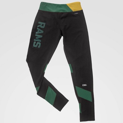 NCAA Colorado State Rams Yoga Leggings with Mesh Inserts - Black M