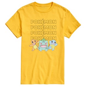 Men's - Pokémon - Starter Trio Pastel Short Sleeve Graphic T-Shirt - 1 of 4