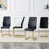 NicBex Modern Comfy Dining Chairs Set, Thickened Faux Leather Backrest, Scratch-Resistant Metal Legs for Kitchen/Office/Bedroom - 2 of 4