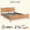 brafabhome Hand-Woven King Bed Frame with Headboard and Footboard, No Box Spring Needed, 1000lbs - 2 of 4