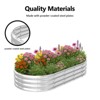 Karl Home 2 Pcs 6×3×1ft Raised Garden Bed Oval Galvanized Outdoor Planter Box - 4 of 4