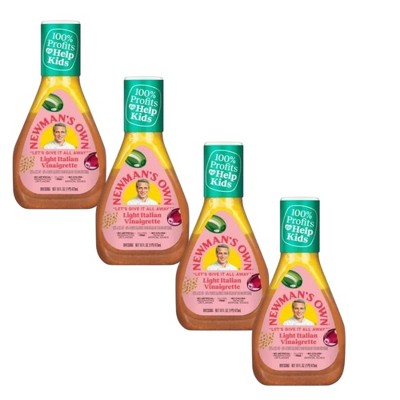 Light Italian Vinaigrette by Newman's Own, 16 oz Bottles, Pack of 4