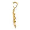 Black Bow Jewelry 14k Yellow Gold and White Rhodium Two Tone Sunflower Pendant, 22mm - 2 of 4