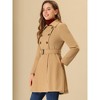 INSPIRE CHIC Women's Winter Overcoat Turn Down Collar Belted Double Breasted Long Coat - 3 of 4