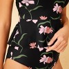 Women's Peplum Tankini Top - Shade & Shore™ Black Floral Print - 3 of 4