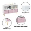 Kumasinova Kids Bookshelf with 3 Collapsible Fabric Drawers, Children's Book Display, Toy Storage Cabinet Organizer,Safety-Buckled Storage Bookcase - 4 of 4