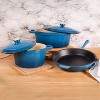 BergHOFF Neo 5Pc Cast Iron Cookware Set, 3Qt Covered Dutch Oven, 5Qt Covered Stock Pot, & 10" Fry Pan - image 2 of 4