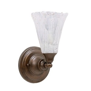 Toltec Lighting Any 1 - Light Sconce in  Bronze with 5.5" Fluted Italian Ice Shade - 1 of 1