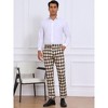 INSPIRE CHIC Men's Straight Leg Flat Front Retro Plaid Argyle Pattern Pants - 4 of 4