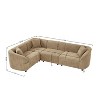 Christopher Knight Home Isolde Contemporary 104" 4-Seater L-Shaped Boucle Upholstery Curved Sectional Sofa - 3 of 4