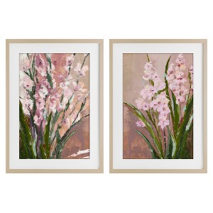 Stupell Industries Fading Floral Radiance 2pc Framed Print Under Glass Set - 1 of 4