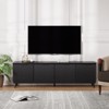 Sevobal Decorative Storage Cabinets TV Stand, Mid-Century Modern Four Door Cabinet Storage for Living Room Bedroom, Black 59.1*13.8*17.7 - 2 of 4