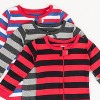 Leveret Boys Cotton Baby Footed Pajamas – 3 Pack – Bold Stripes Sleepers - 2 of 4