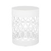 CAVINAS Lace Hollow Round Iron Outdoor Patio End Table,Waterproof Weather Resistant Side Table for Patio,Garden,Balcony - 4 of 4