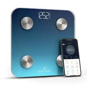Nautica Body Tracker Digital Scale for Body Weight, Bluetooth-Enabled Smart Scale with BMI, Body Fat, Muscle Mass Tracking & More - 1 of 4