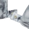 Black White Marble Tie Dye Print Poly Satin Adult Neck Pillow and Eye Mask Set - 3 of 4