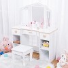 Coucheta Princess Vanity Collection - Kids Makeup Tables with Mirrors & Stools for Pretend Play, Multiple Colors & Styles - 2 of 4