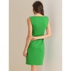 INSPIRE CHIC Women's Sleeveless Boat Neck Casual Office Sheath Dresses - 3 of 4
