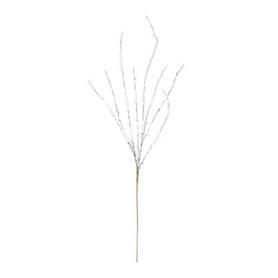 Melrose Flocked Tinsel Branch (Set of 12)