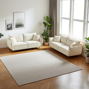 Modern Linen 3+3 Sofa Set with Wood Frame - 1 of 4