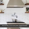 WOWOW Wall Mounted Pot Filler with 2-Handles Double Joint Swing Arm in Brushed Nickel - 2 of 4