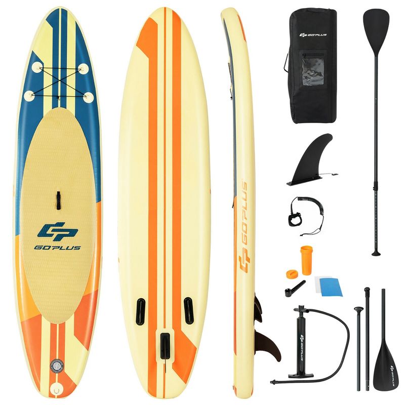 Costway 10.5ft or 11ft Inflatable Stand Up Paddle Board Surfboard with Bag Aluminum Paddle Pump, 1 of 11