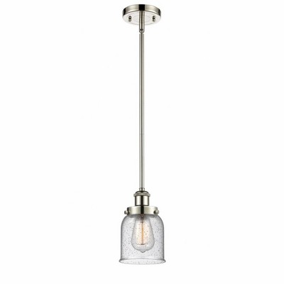 Bell - 1 Light Stem Hung Mini Pendant In Industrial Style-10 Inches Tall and 5 Inches Wide