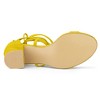 Allegra K Women's Solid Open Toe Lace Up Padded Insole Mid Chunky Heeled Sandals - 4 of 4