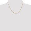 Black Bow Jewelry 1.35mm 10k Yellow Gold Solid Cable Rope Chain Necklace - image 2 of 4