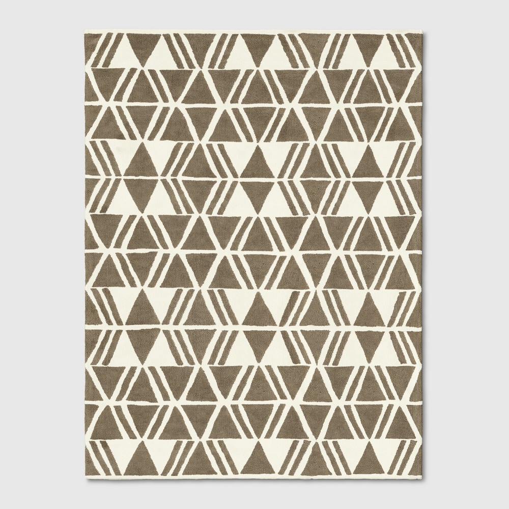 9'x12' Microplush Geo Knitted Area Rugs Linen - Project 62™