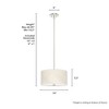 Hunter Fans 14" Solhaven Ceiling Light Brushed Nickel Finish - 2 Bulb Mid-Century Pendant for Indoor Spaces - 3 of 4