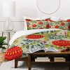 Deny Designs King Viviana Gonzalez Retro kitsch Duvet Cover and Pillow Sham Red - 2 of 4