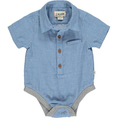 Gender Neutral Boy's Helford Woven Onesie - ME & HENRY